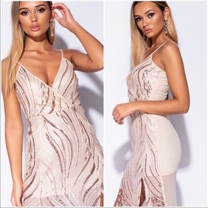 Strappy Sequined Detail Dress